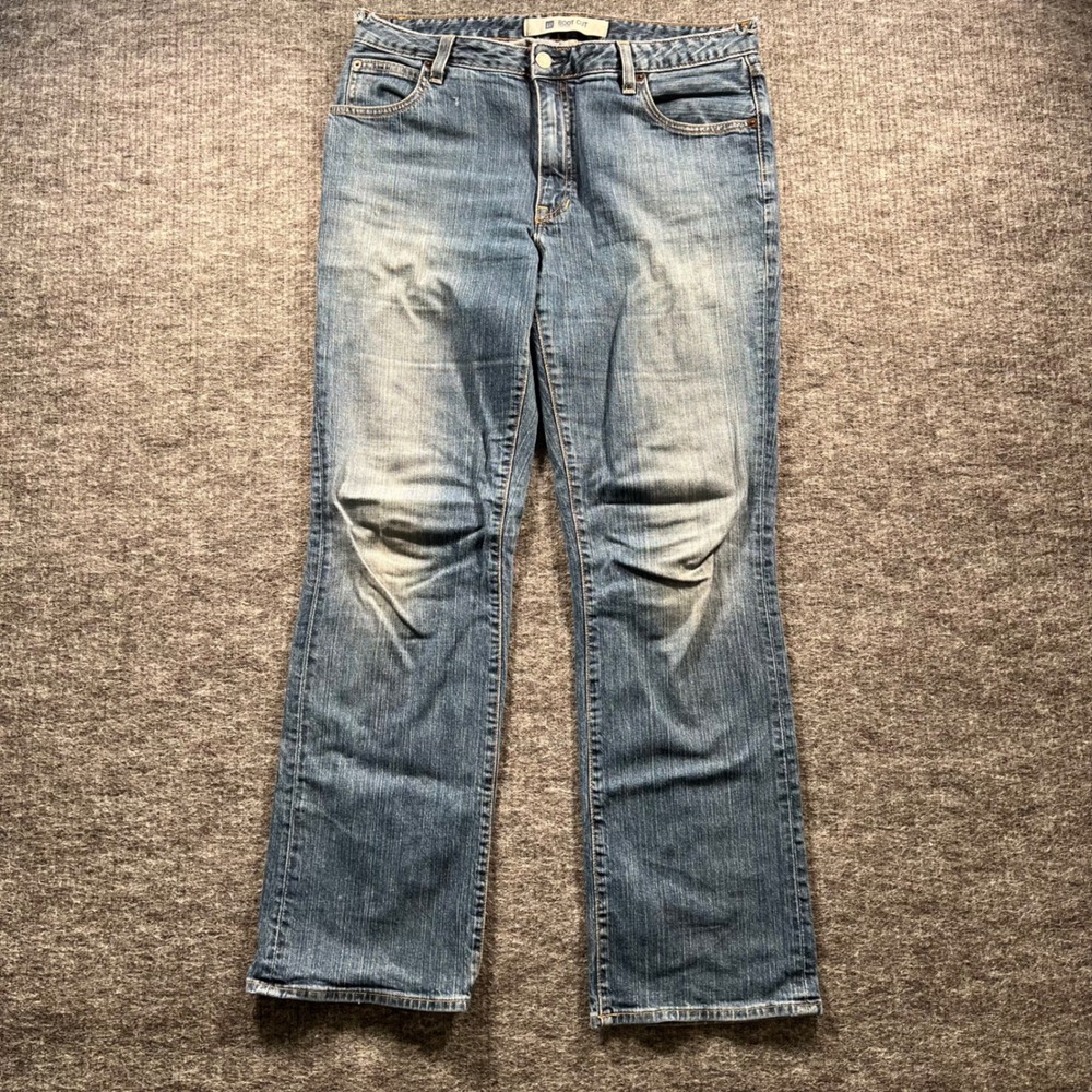 Gap Bootcut Stretch Jeans Womens 12 Regular Blue Medium Wash Made in USA